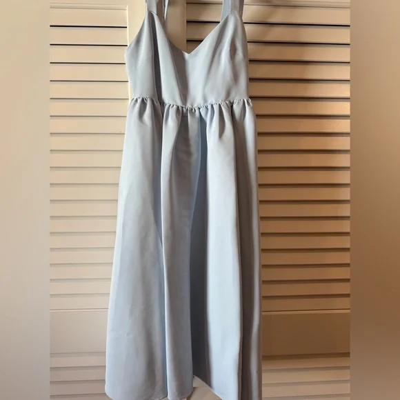 BHLDN Elanor Taffeta Midi Dress In Blue - Picture 3 of 9